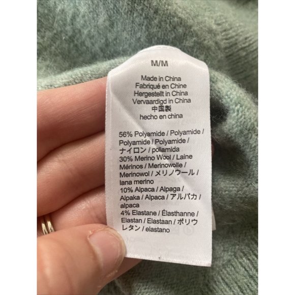 Madewell Women's Sage Green long sleeve Pullover Sweater Sz M Medium - Picture 5 of 5